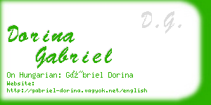 dorina gabriel business card